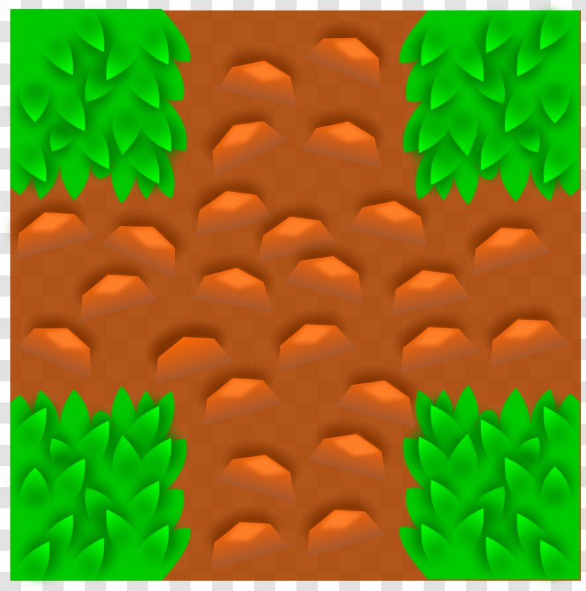 Tile Ceramic Clip Art - Orange - Curly Grass Pattern Transparent PNG