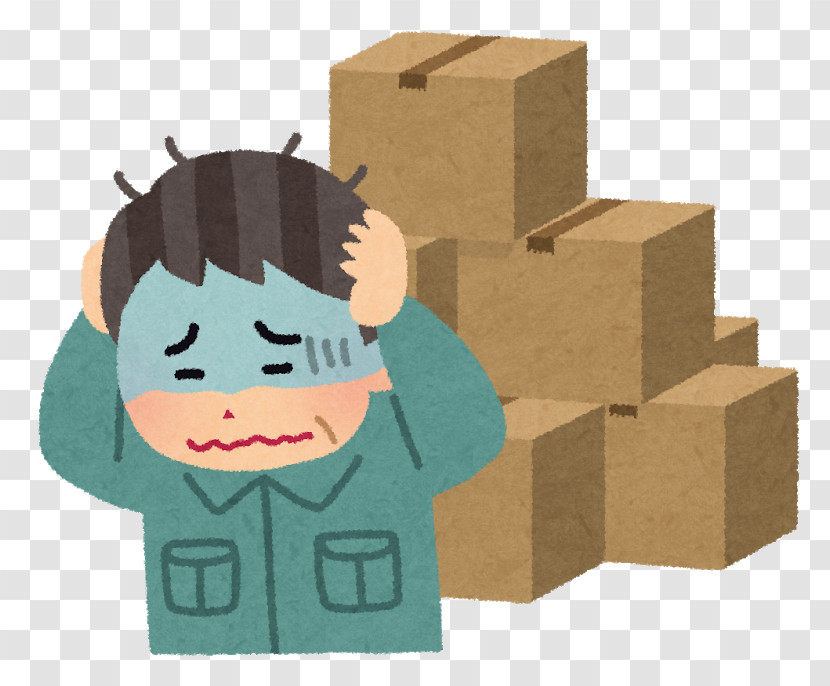 Cartoon Cardboard Carton Box Animation Transparent PNG