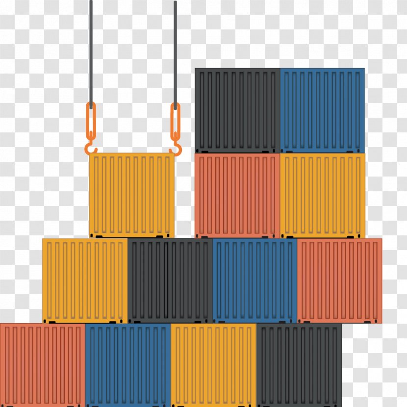 Intermodal Container Shipping Cargo - Logistics - Box Transparent PNG