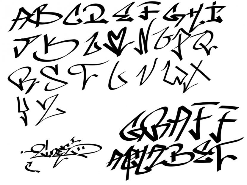 Graffiti Letter Alphabet Drawing Wildstyle - Pattern - Alfabet Transparent PNG