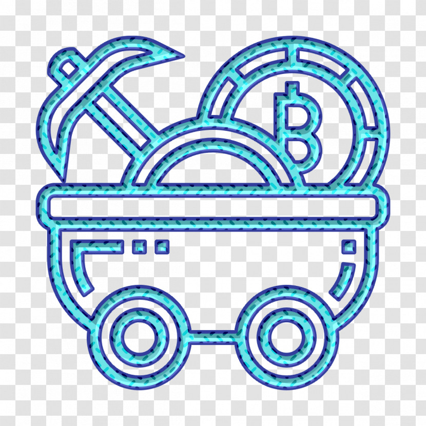 Mine Cart Icon Blockchain Icon Bitcoin Icon Transparent PNG