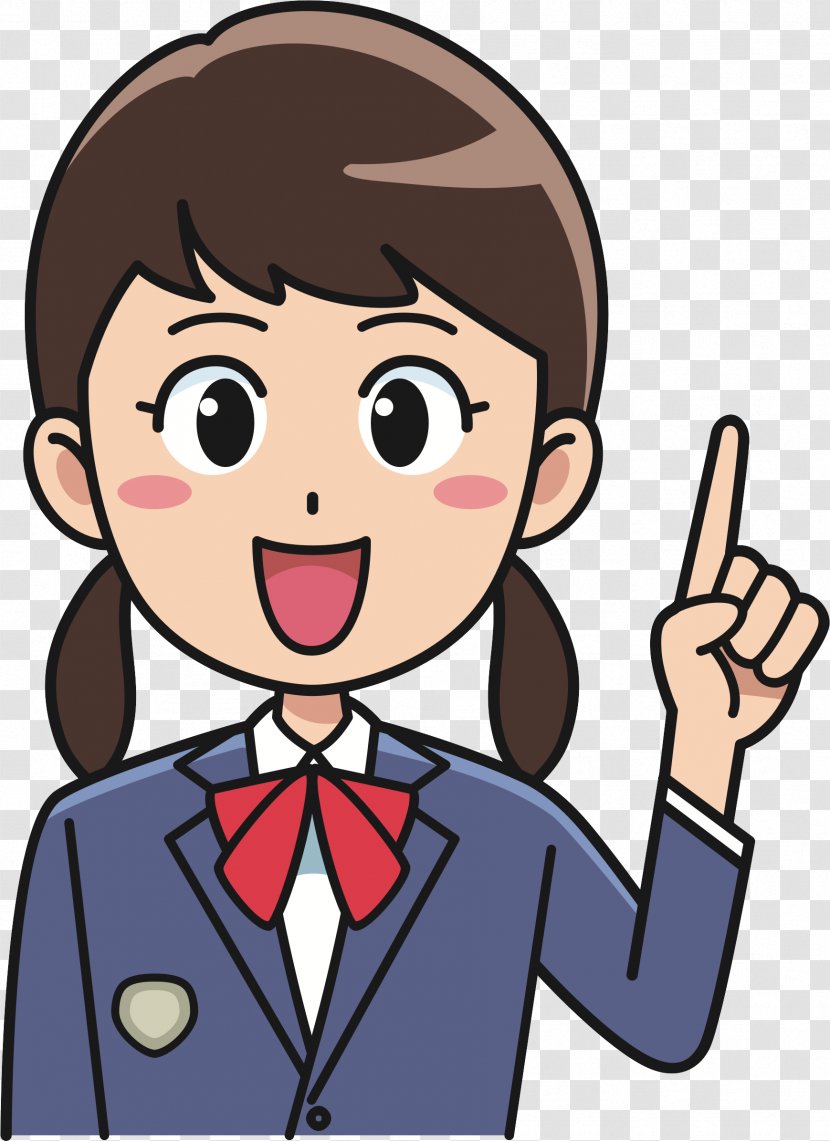 Cartoon Finger Clip Art Cheek Gesture - Pleased Hand Transparent PNG