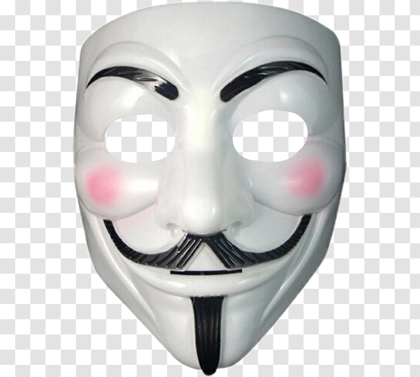 Gunpowder Plot Guy Fawkes Mask V For Vendetta Costume - Masquerade Ball Transparent PNG