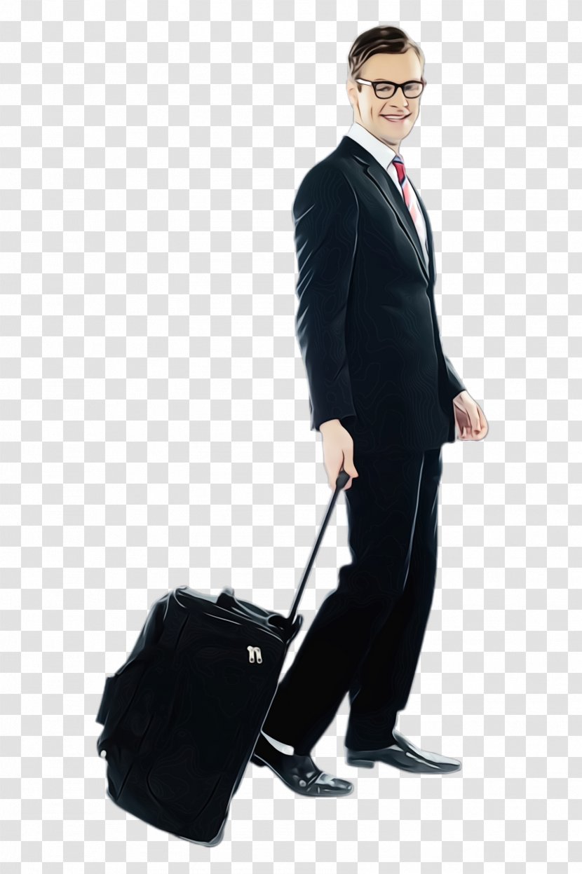 Suit Standing Formal Wear Bag Tuxedo - Wet Ink - Gentleman Shoulder Transparent PNG
