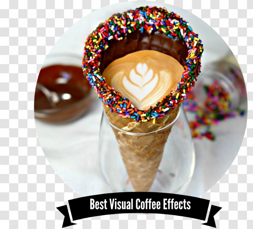 Ice Cream Cones Coffee Espresso Cafe Waffle Transparent PNG