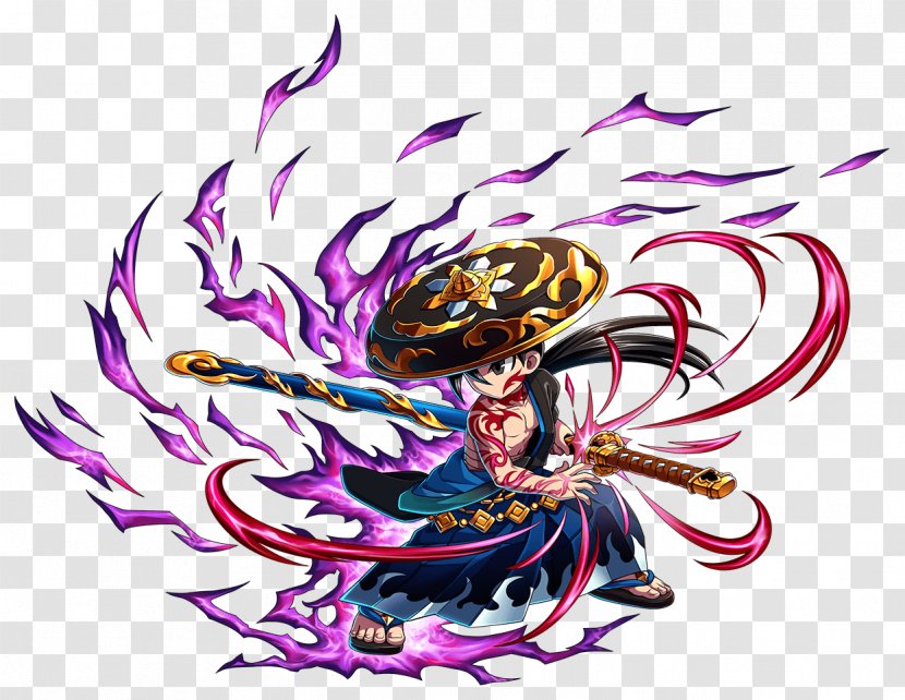 Brave Frontier YouTube Final Fantasy: Exvius Samurai Character - Purple - Evolution Transparent PNG