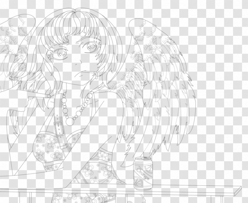 Line Art Drawing Fan Sketch - Silhouette - Wrong Direction Transparent PNG