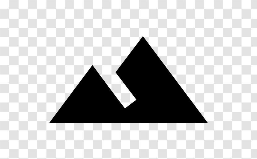 Terrain Mountain Range Les Trois Vallées Logo - Black - Material Design Mountains Transparent PNG