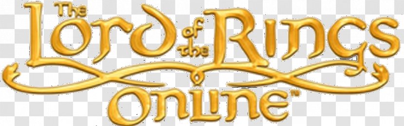 Gold The Lord Of Rings Online Logo Brand Font Transparent PNG