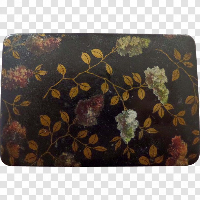 Textile Place Mats Rectangle Brown - Leaves Hand-painted Transparent PNG