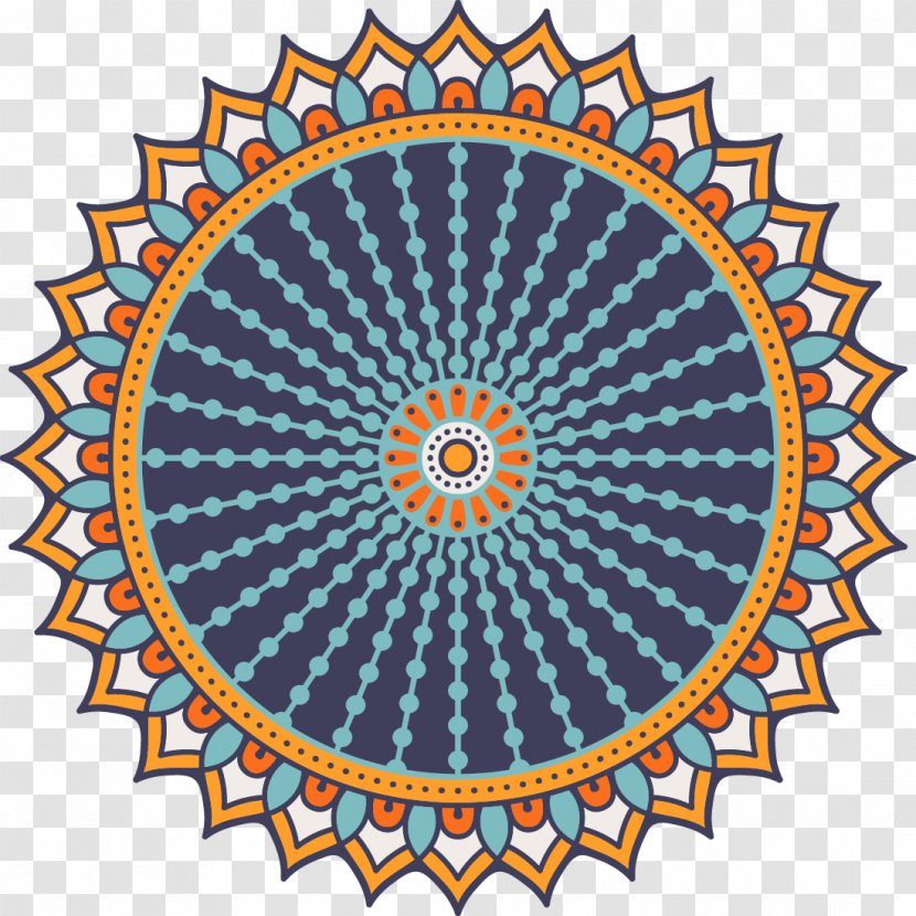 Mictlantecuhtli Symbol Icon - Symmetry - Blue Mandala Transparent PNG