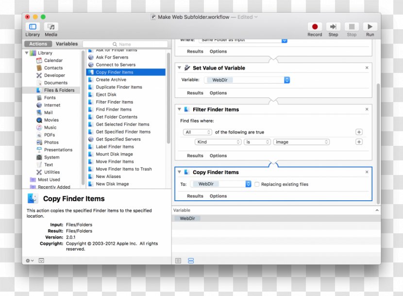 Screenshot MacOS Automator - Area - Window Transparent PNG