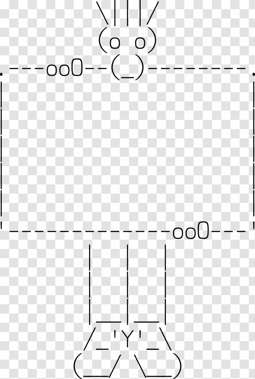 ASCII Art Man Page Font - Mammal - Monochrome Transparent PNG