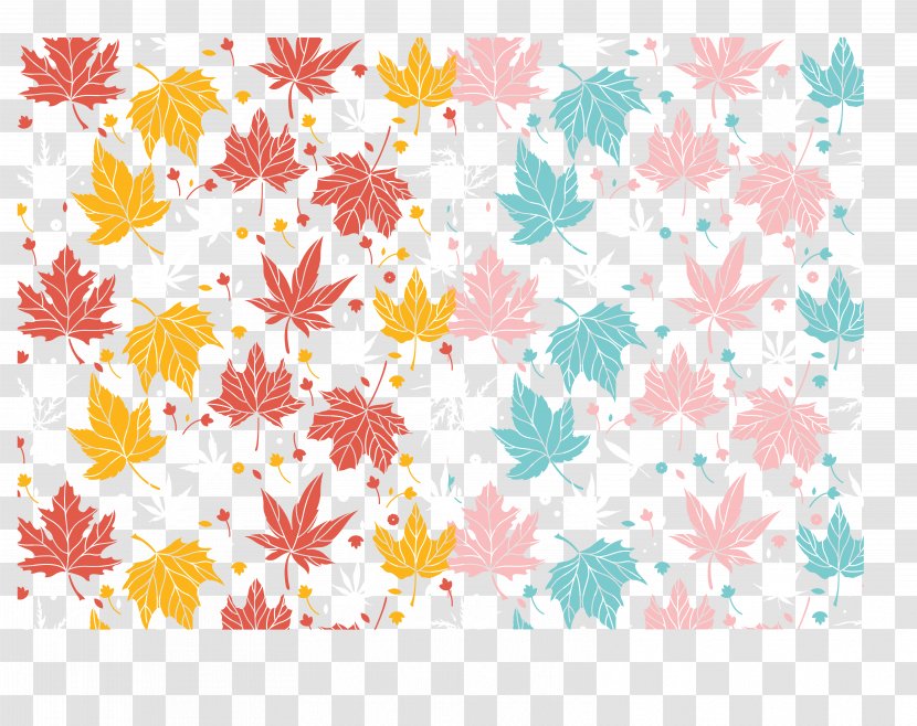Seamless Color Maple Background - Leaf - Petal Transparent PNG