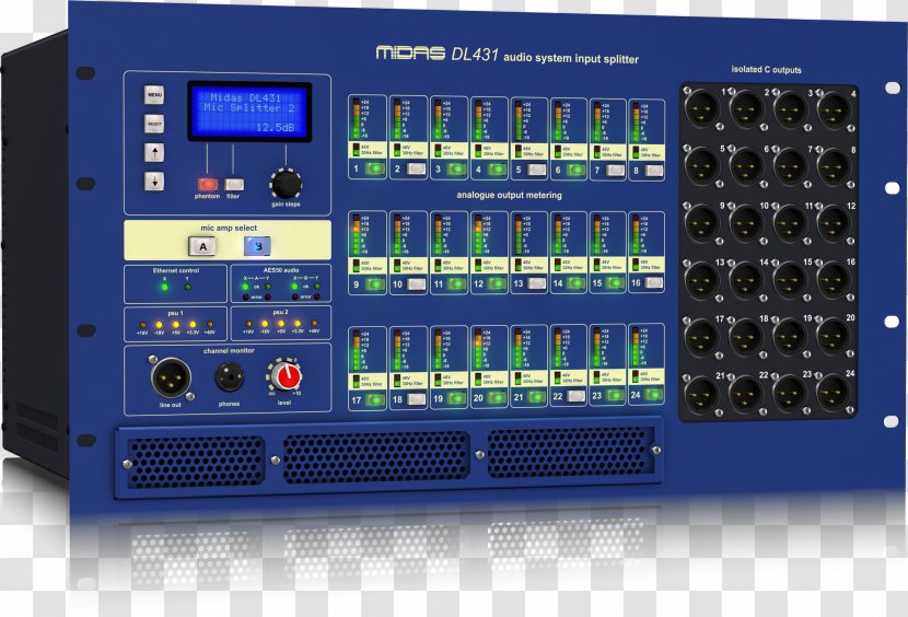 Microphone Splitter Digital Audio Mixers Signal - Mixing Console Transparent PNG