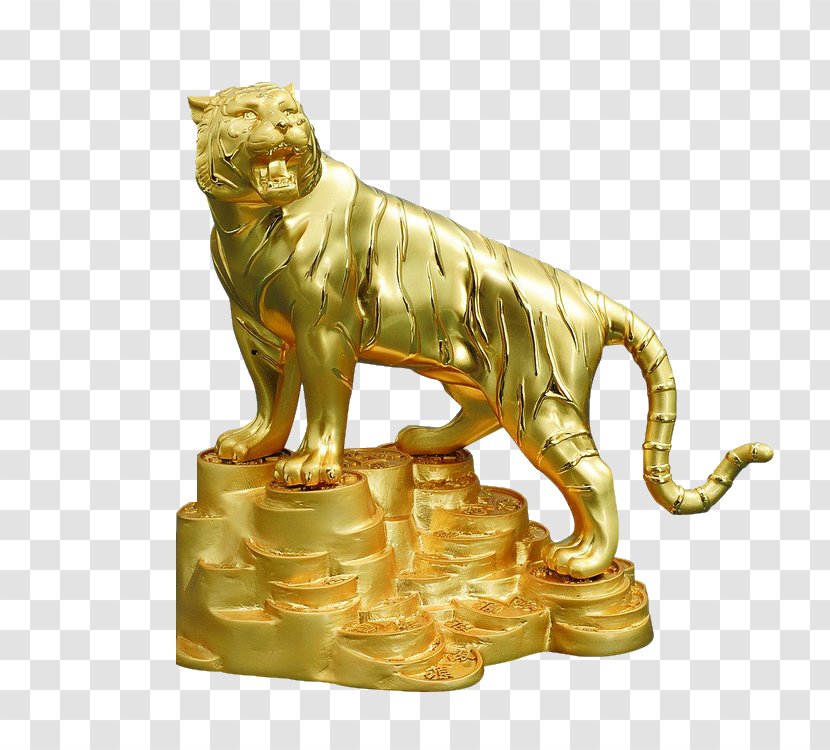 Lion Tiger Sculpture Statue Transparent PNG