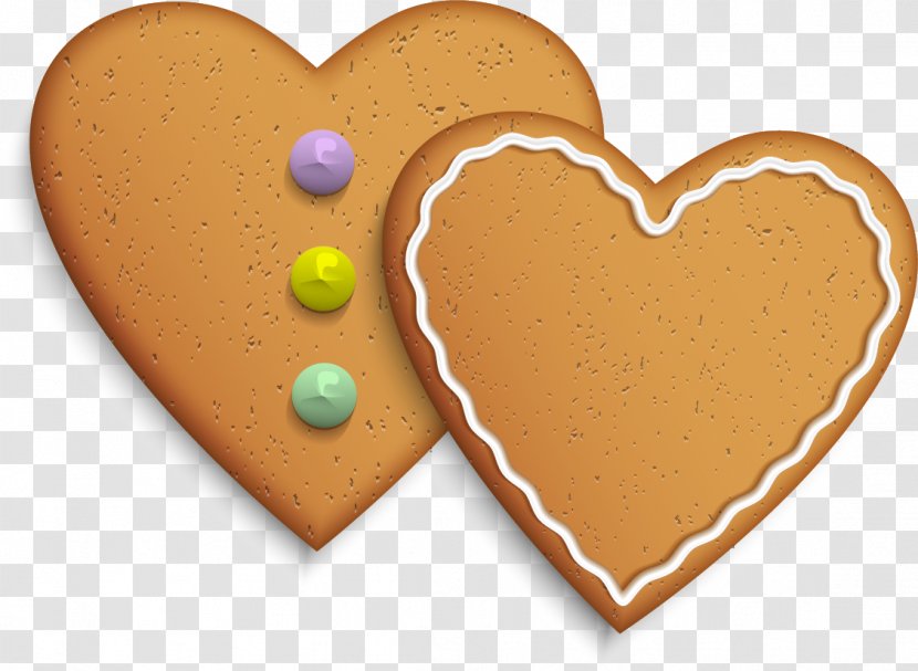 Cookie Adobe Illustrator Clip Art - Heart - Vector Hand-painted Love Cookies Transparent PNG