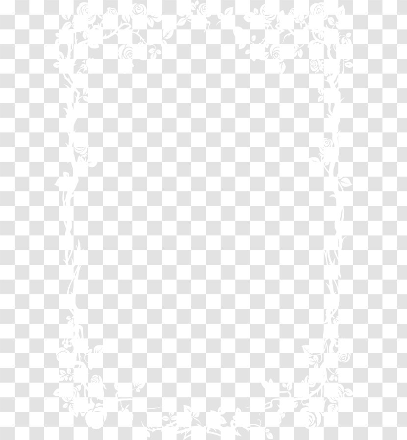 Black And White Line Angle Point - Chalk Rose Border Transparent PNG