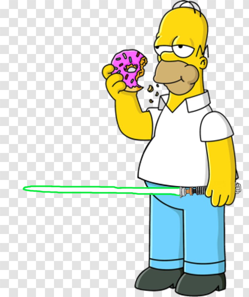 Homer Simpson Bart Marge Lisa Maggie - Jedi Transparent PNG