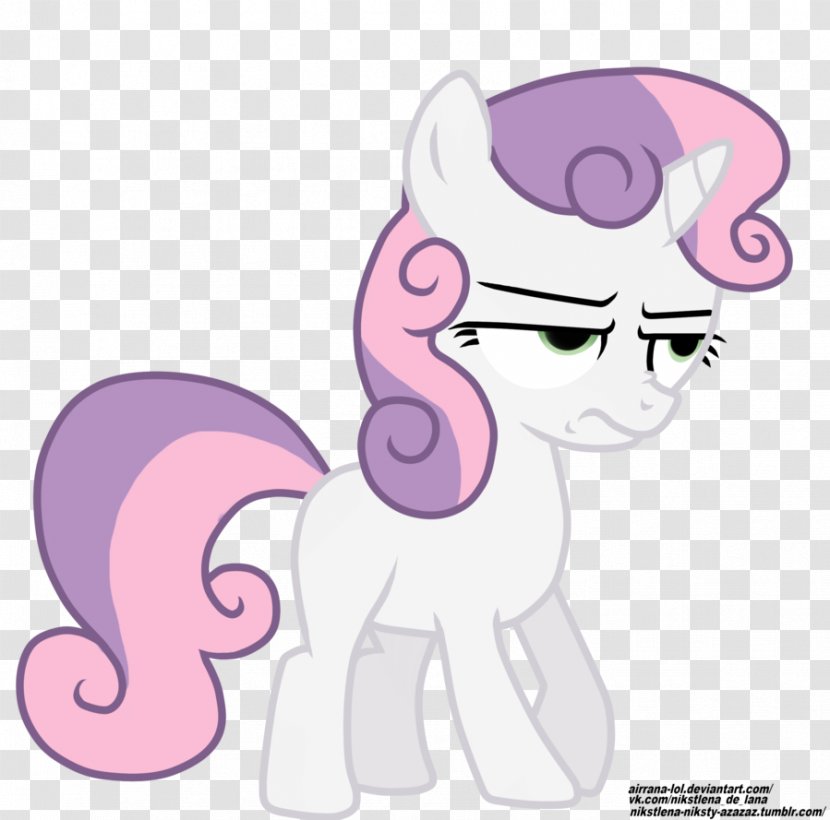 Sweetie Belle Pony Cat Rarity Winged Unicorn - Cartoon Transparent PNG