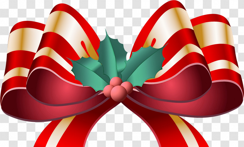 Red Ribbon Flag Christmas Transparent PNG