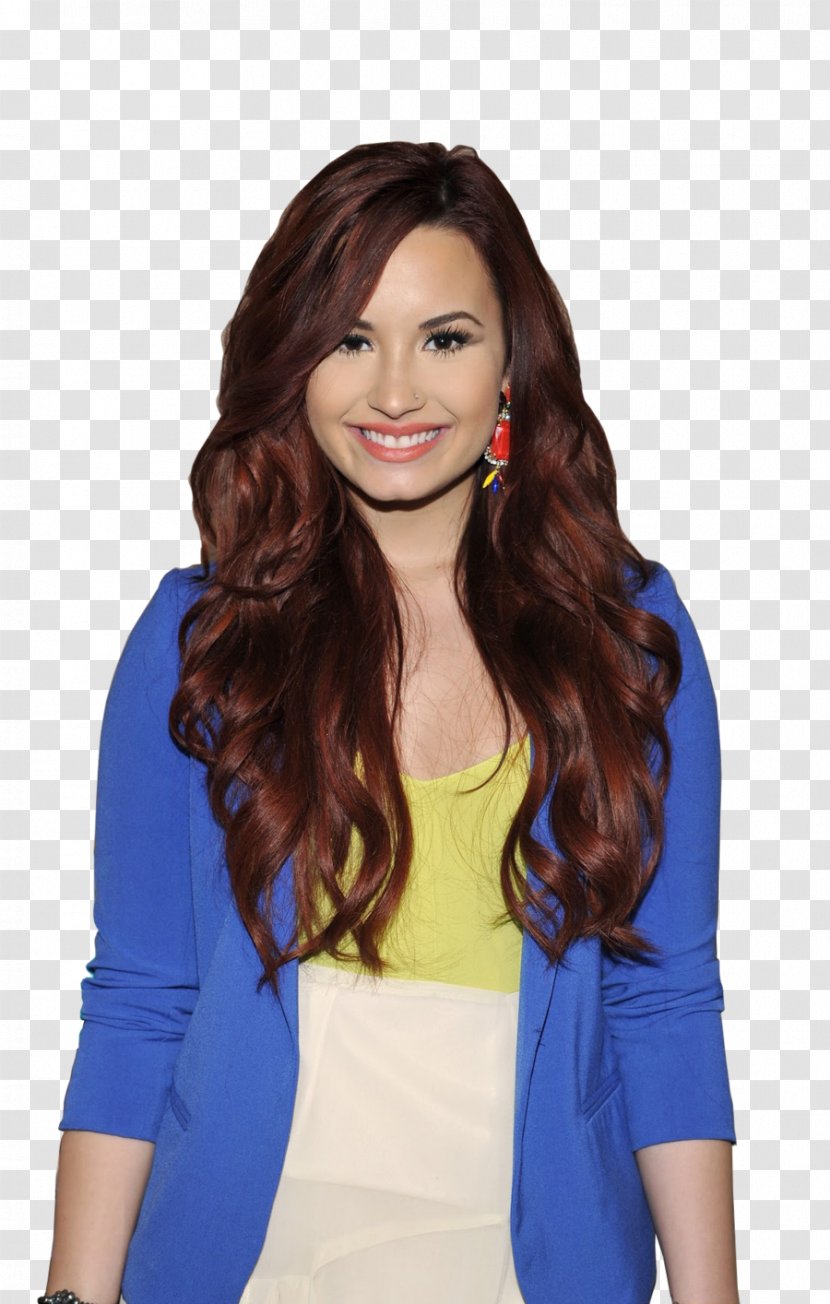 Demi Lovato Human Hair Color Hairstyle Coloring - Auburn Transparent PNG