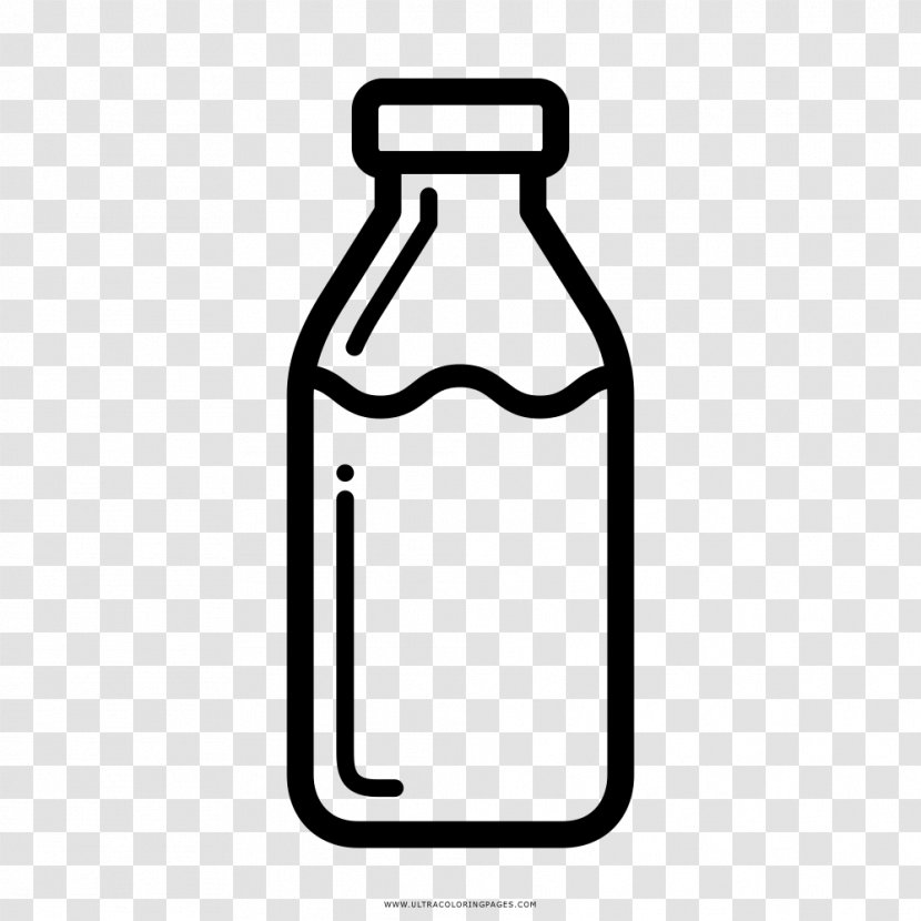 Milk Water Bottles Drawing Beer - Black And White Transparent PNG