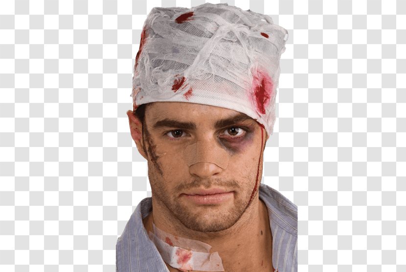 Adhesive Bandage Blood Wound Head - Hat Transparent PNG