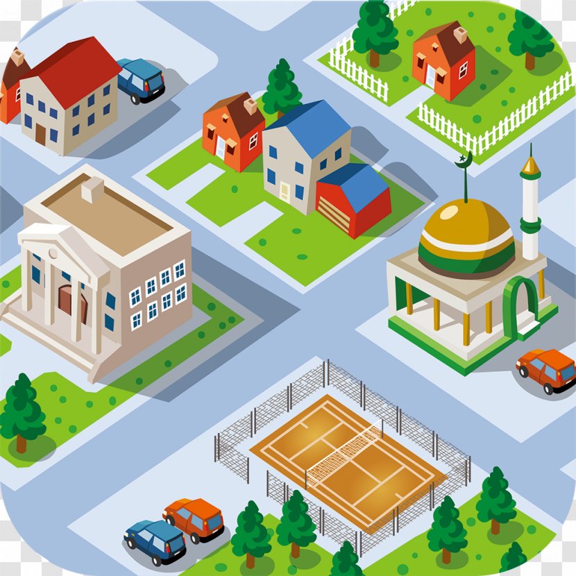City Map Isometric Projection Graphics In Video Games And Pixel Art Transparent PNG