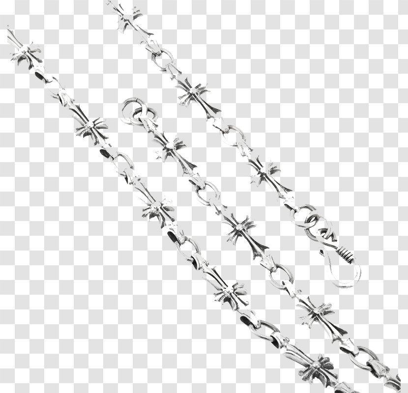 Cross Silver Chain Necklace - World Wide Web - Real Shot Transparent PNG
