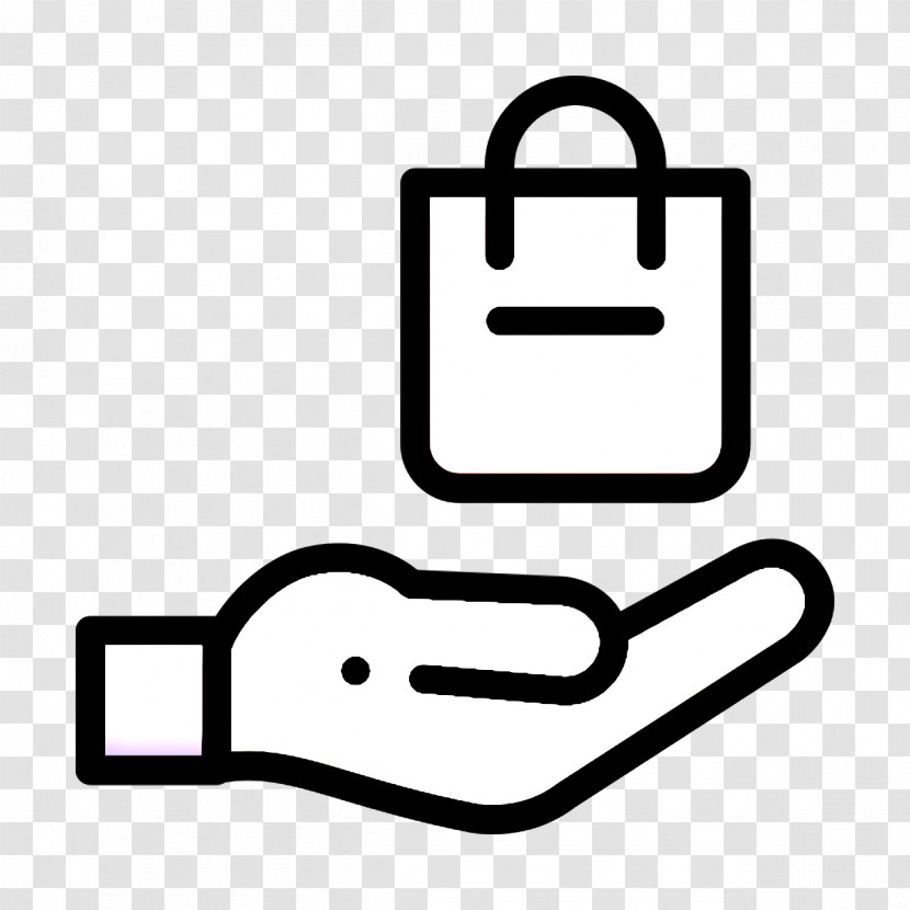 Shopping Bag Icon Online Shopping Icon Hands And Gestures Icon Transparent PNG