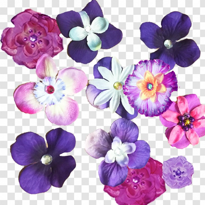 Cut Flowers Violet Yarn Petal - Plant Stem - Flower Crown Transparent PNG
