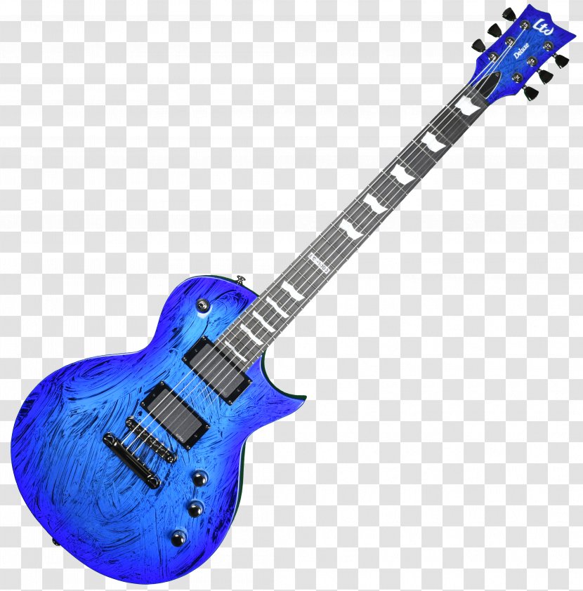 ESP LTD EC-1000 Guitars Musical Instruments Electric Guitar - Floyd Rose - Blues Transparent PNG