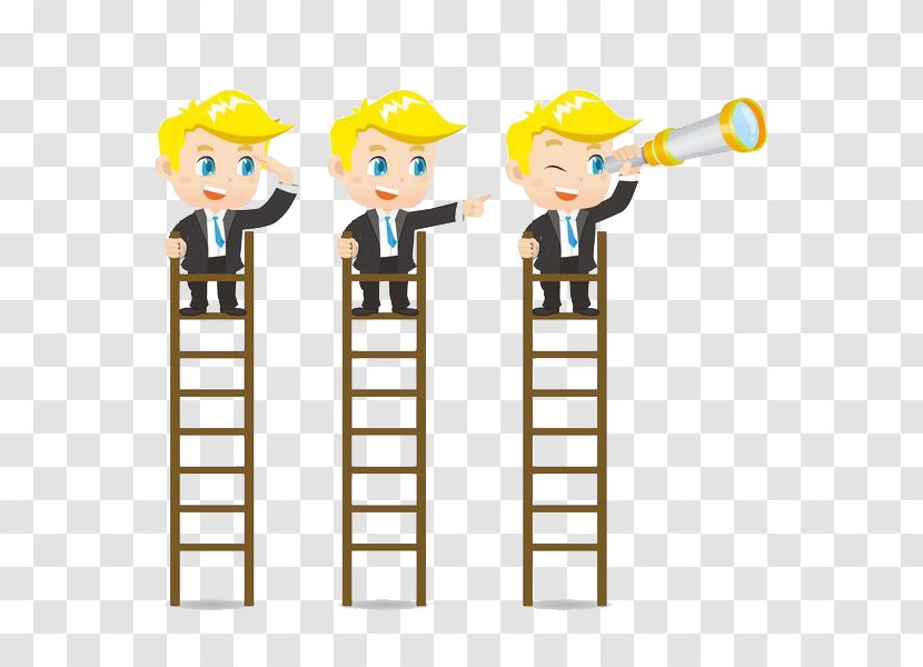 Ladder Businessperson Photography Illustration - Concept - The Boy On Transparent PNG