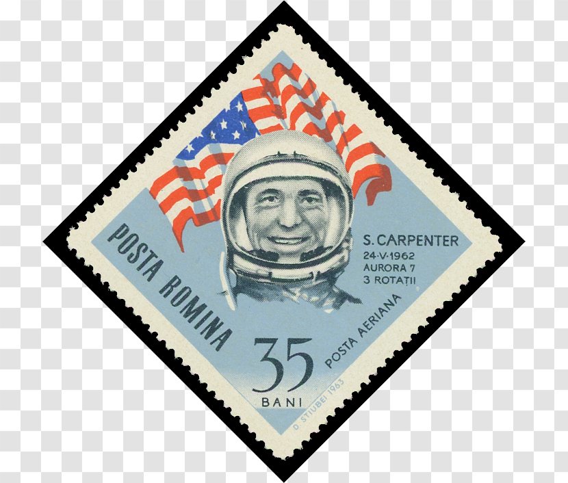 Postage Stamps Alan Shepard Mercury-Atlas 7 8 Mercury-Redstone 3 - Paper Product - Astronaut Transparent PNG