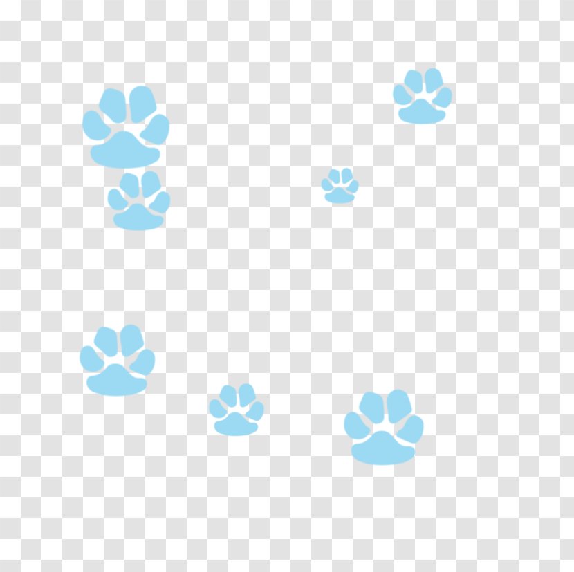 Dog Blue - Rectangle - Footprints Transparent PNG