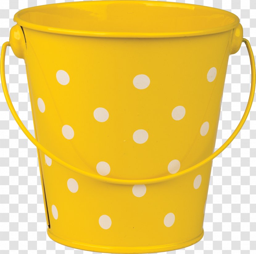 Polka Dot Bucket Watering Cans Pattern - Mug - Sand Transparent PNG
