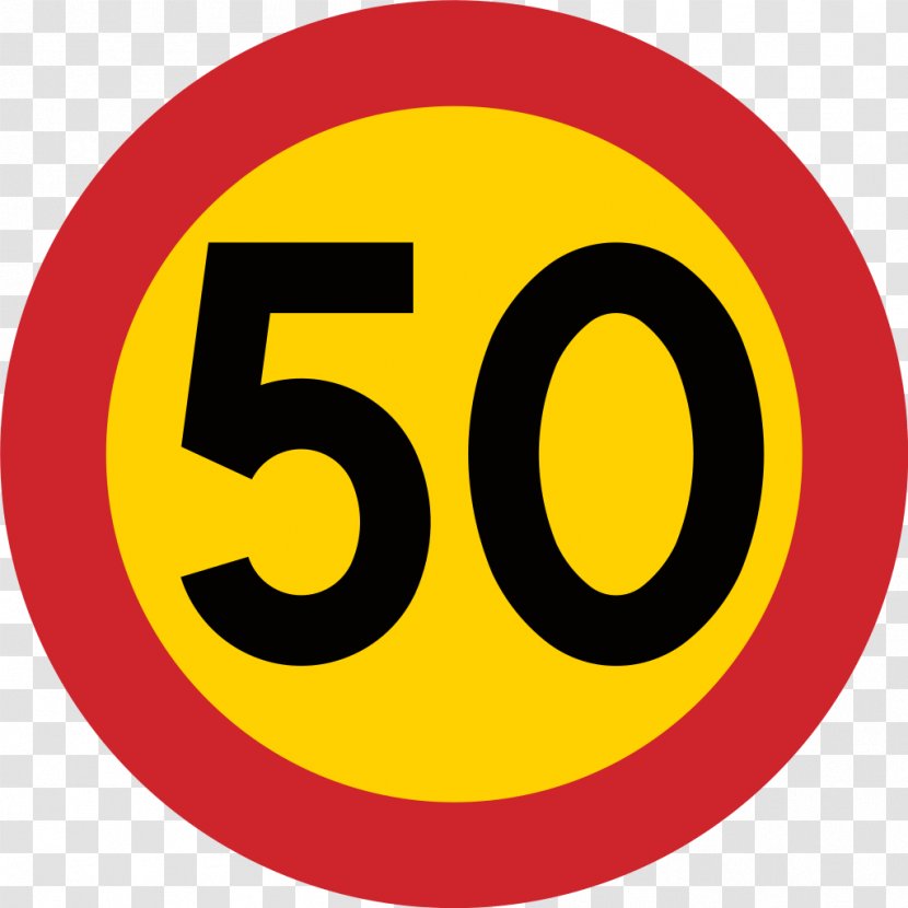 Speed Limit Traffic Sign Bump - Yellow - Road Transparent PNG