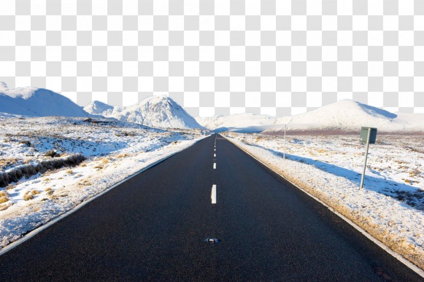 Rannoch Moor Scotland Highway Snow Road Transparent PNG