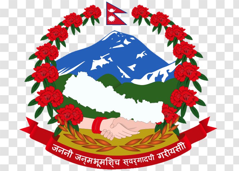 Government Of Nepal Singha Durbar Official Emblem - Flower - Coat Arms Transparent PNG