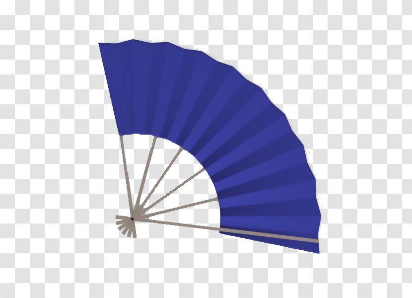 Blue Hand Fan - Color Solid - Japanese Folding Transparent PNG