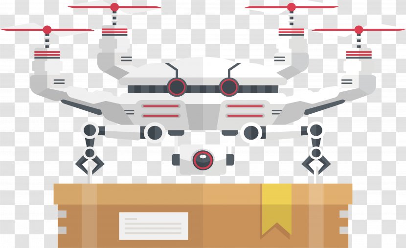 Unmanned Aerial Vehicle Logistics Phantom Uncrewed - Technology Delivery Transparent PNG