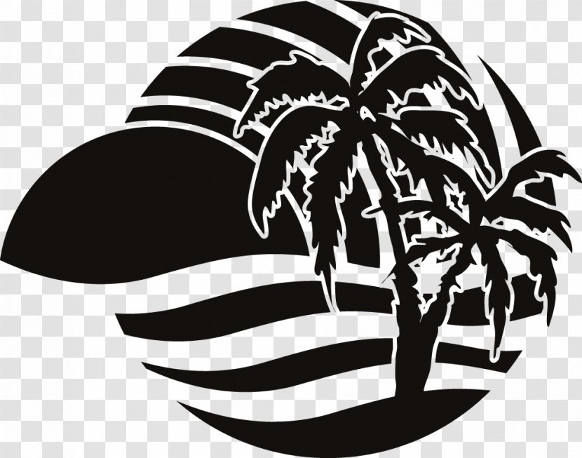 Vector Graphics Silhouette Beach Clip Art Logo - Monochrome Transparent PNG