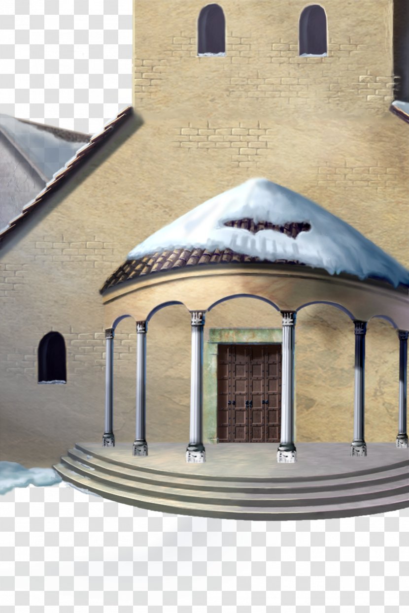 Roof Animation - Daylighting - Snow On The Classical European Front Hall Transparent PNG