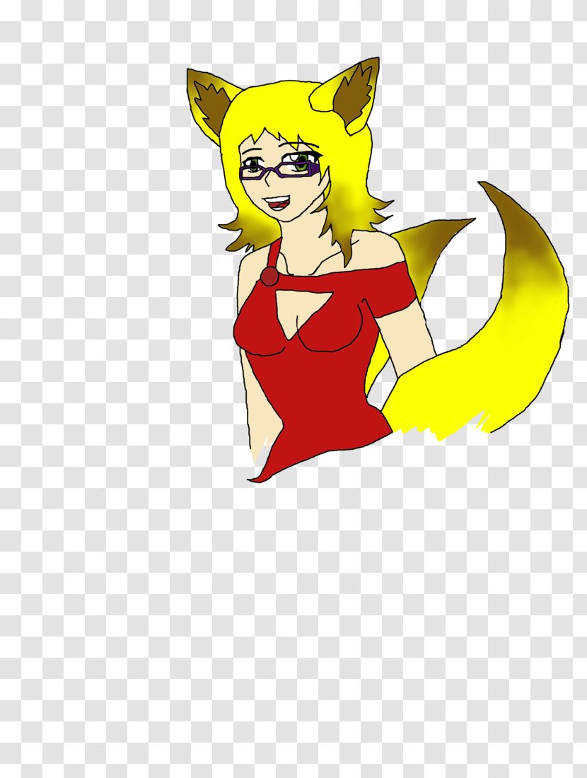 Cat Clip Art Illustration Canidae Dog - Legendary Creature - Kitsune Nine Tailed Fox Transparent PNG
