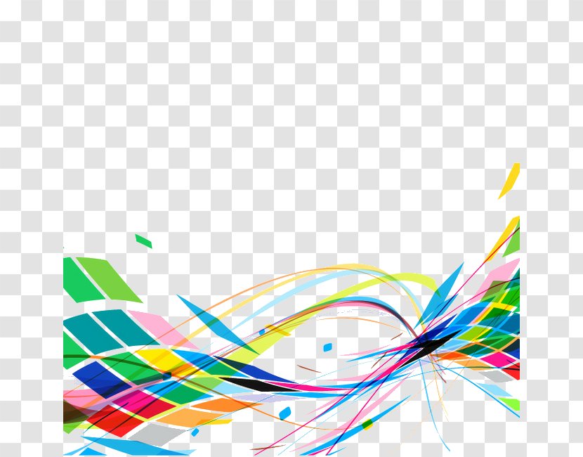 Color Abstract Art - Dynamic Lines Transparent PNG