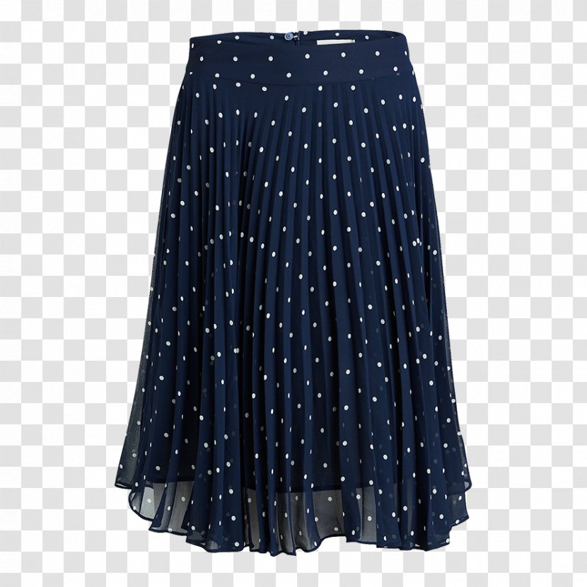 Polka Dot Skirt Cobalt Blue Waist Dress - Kaubamaja - And Pleated Transparent PNG