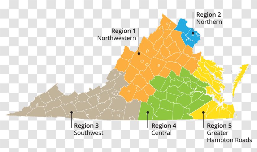 Virginia Map - Criminal Detention Of Domestic Violence Transparent PNG