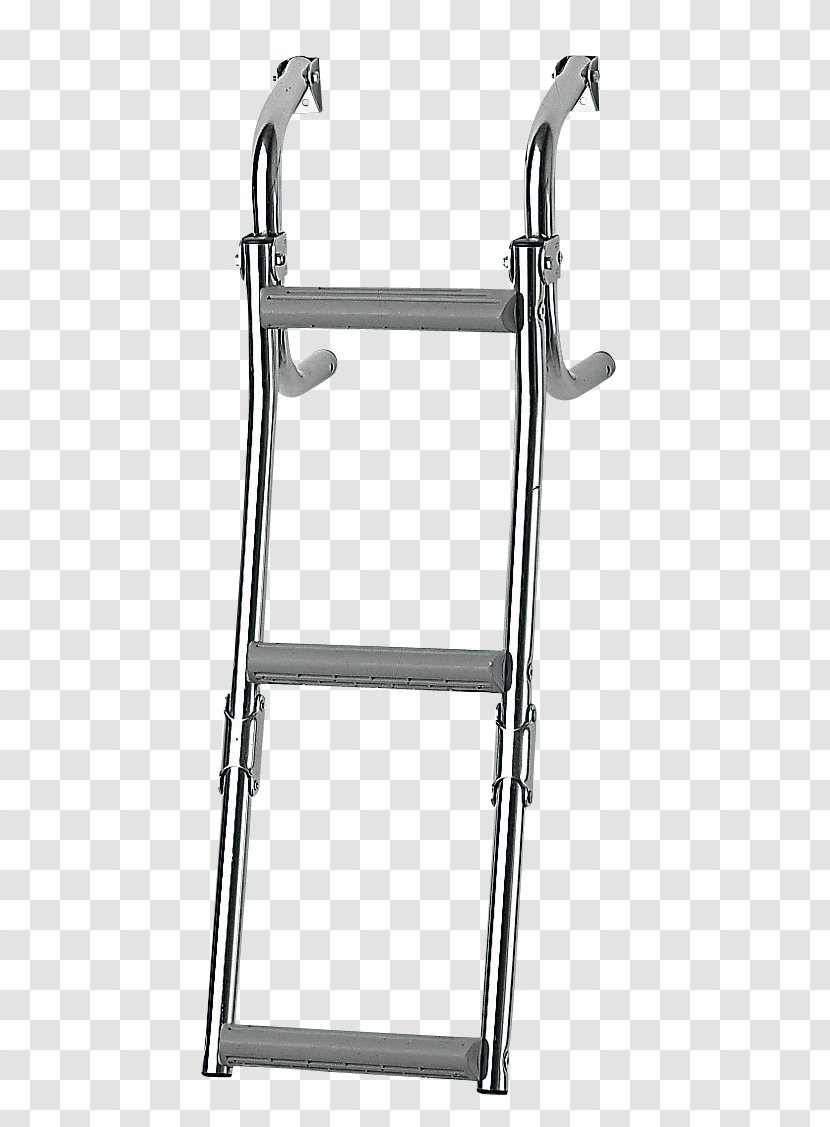 Stainless Steel Ladder Repstege Edelstaal Stairs - Wood Transparent PNG