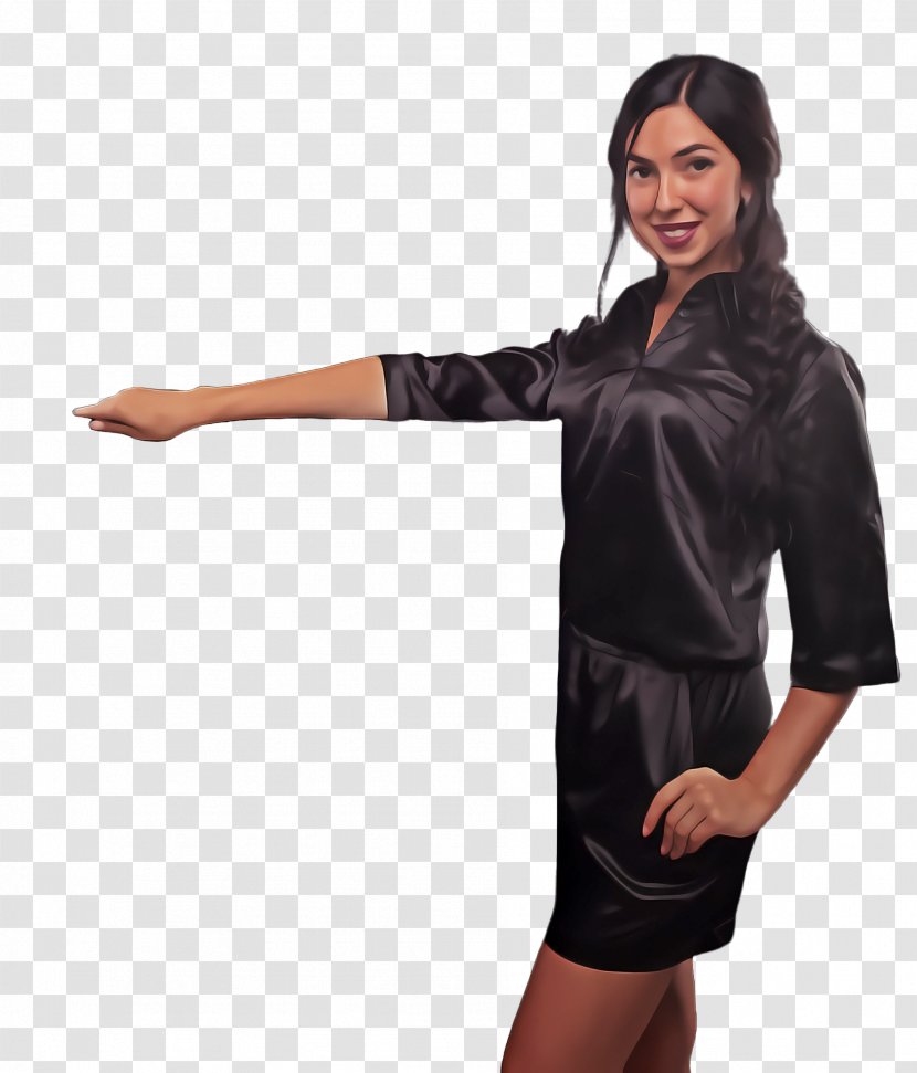 Clothing Black Sleeve Arm Standing - Textile Shoulder Transparent PNG